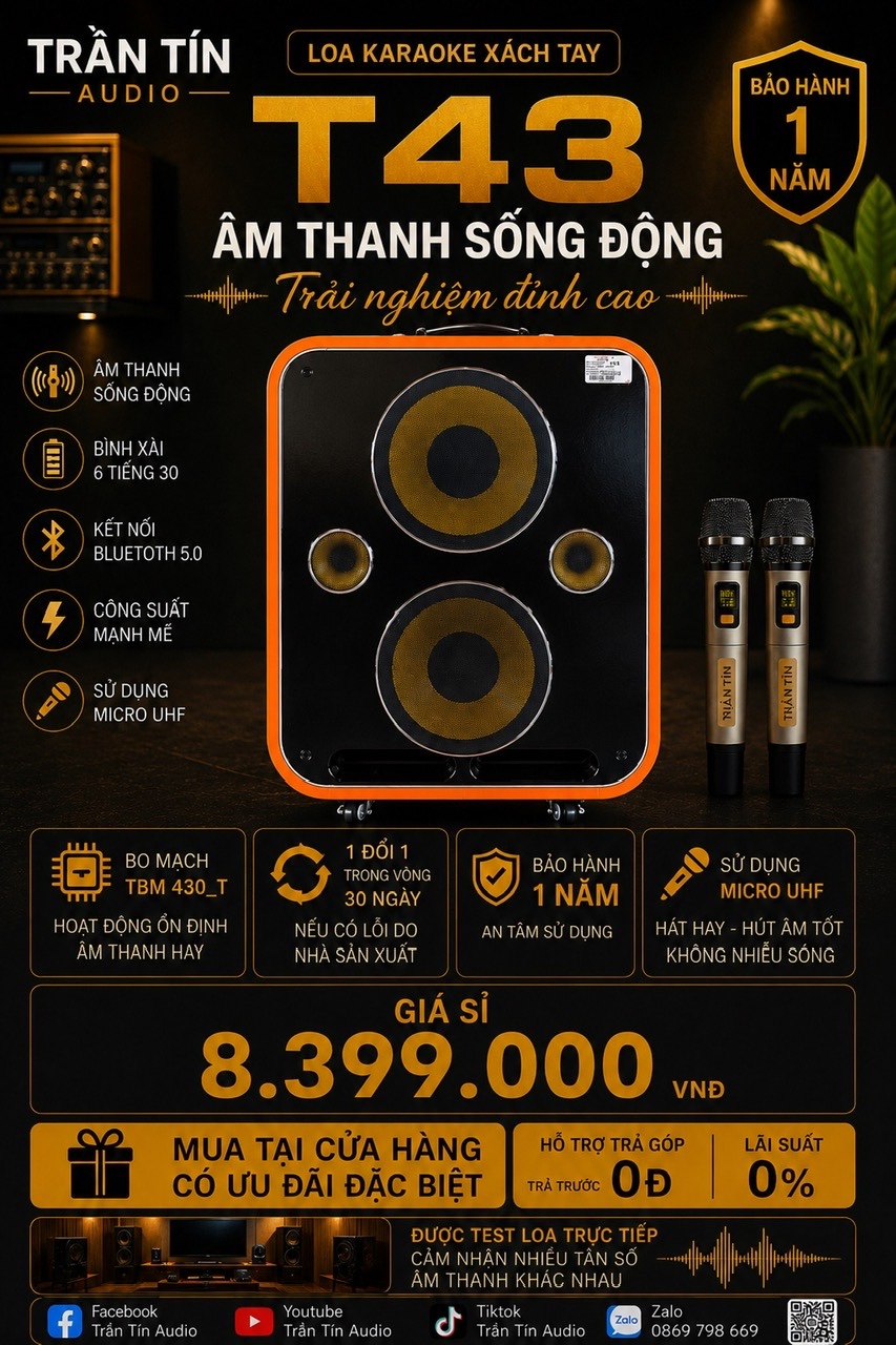 LOA KARAOKE XÁCH TAY T43