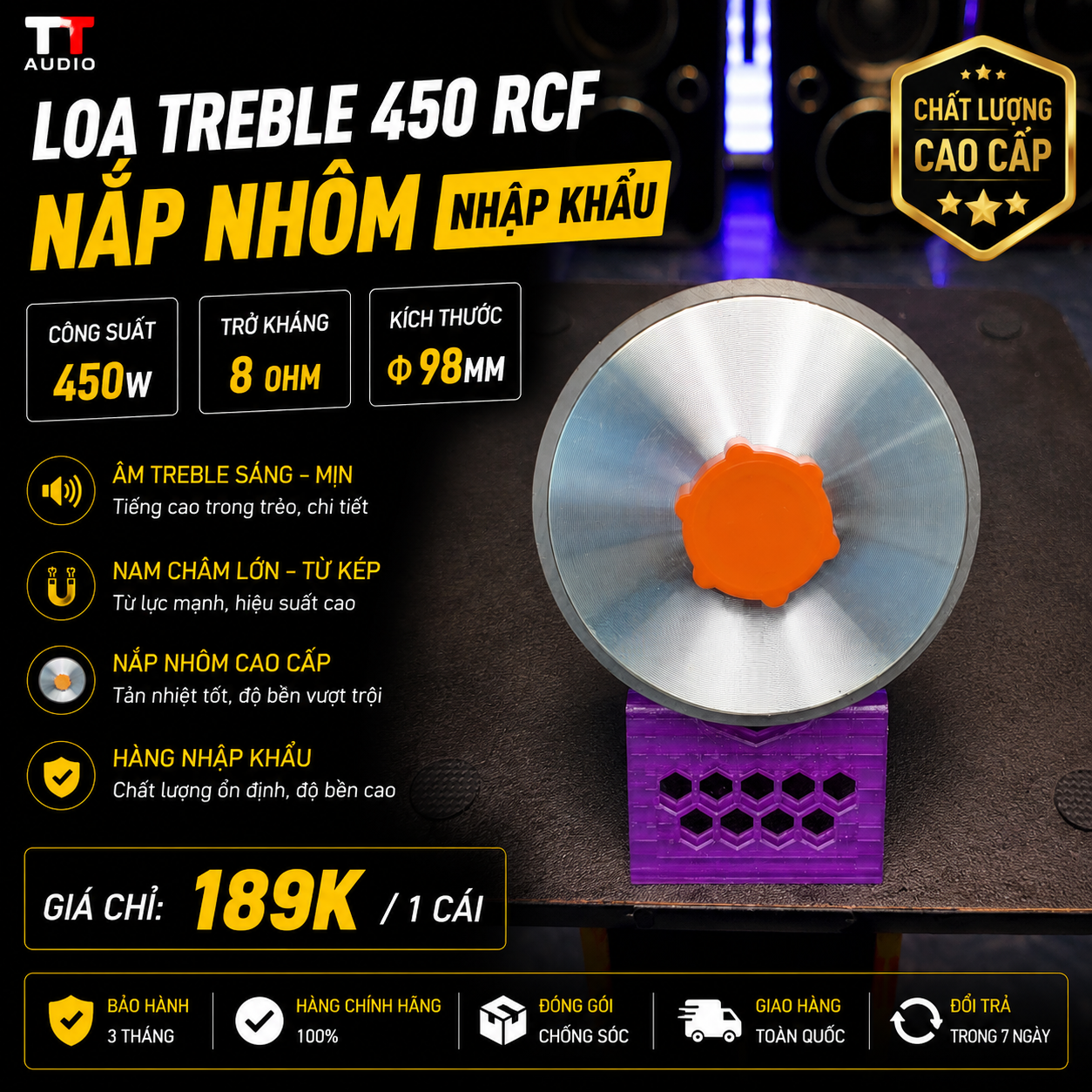 THIẾT BỊ ÂM THANH LOA TREBLE 450 RCF
