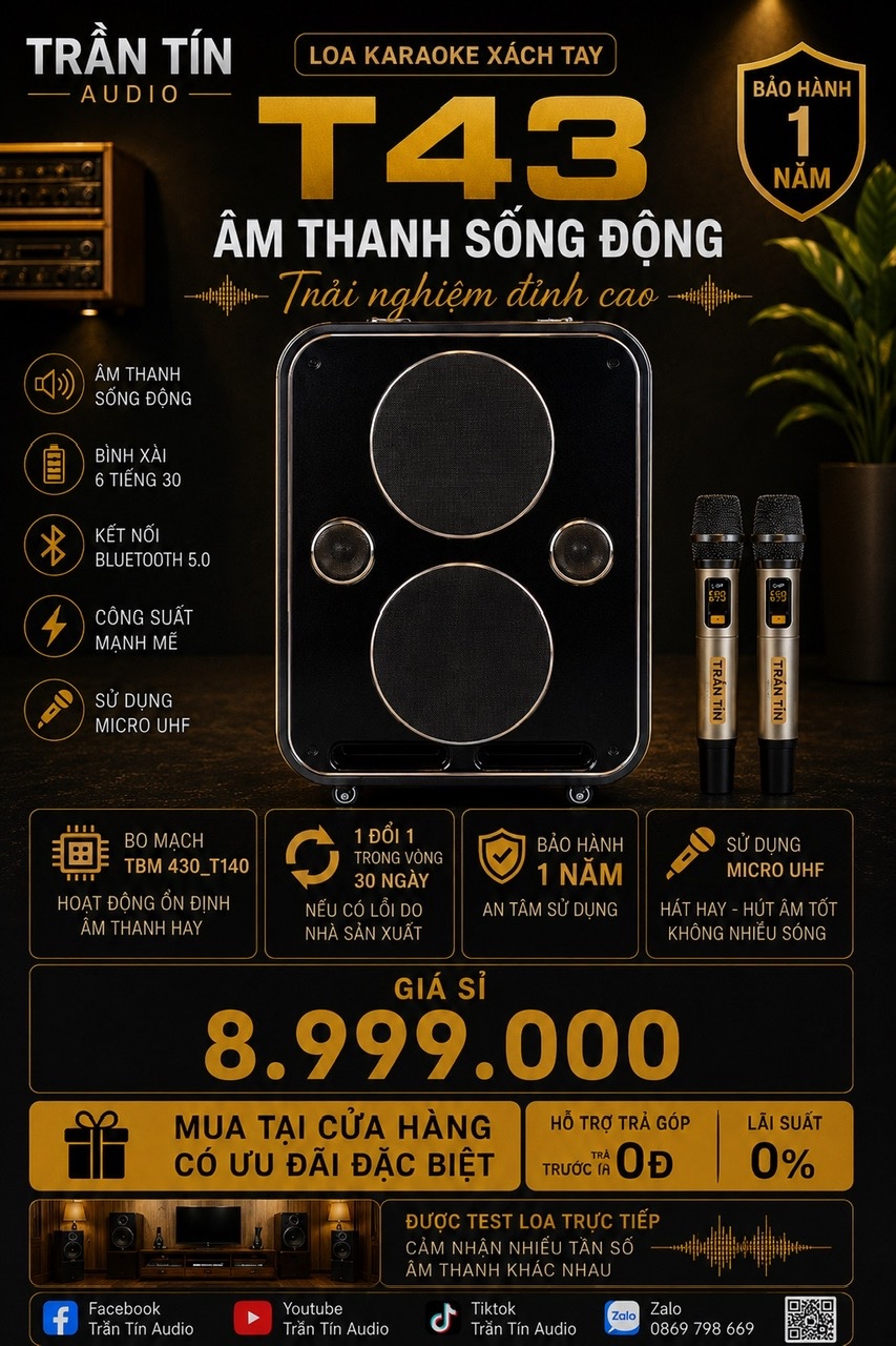 LOA KARAOKE XÁCH TAY T43